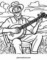 Banjo Coloring Pages Fun Educational & Relaxing Activities  Plan sketch template