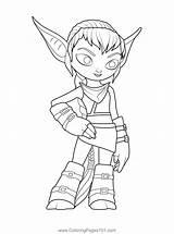Stealth Elf Skylanders Spyros Adventure Coloring Page For Kids  Free sketch template
