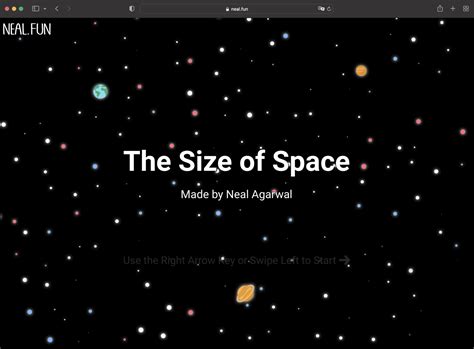 The Size of Space | Neal.Fun | Abakcus