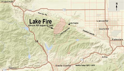 Lake Fire spreads 7 miles in 12 hours, burns over 12,000 acres ...