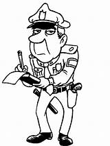 Coloring Policeman Pages Printable Kids sketch template
