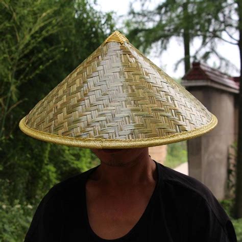 Buy Chinese Oriental Vietnamese Coolie Straw Bamboo Sun Hat Farmer Fishing Rice Hat at ...