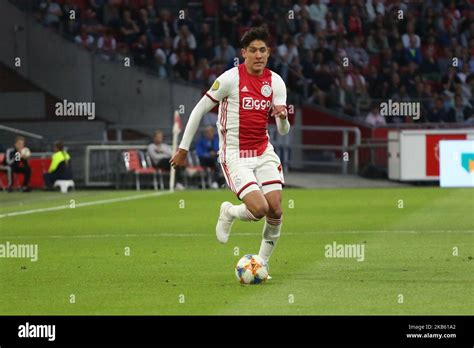 Edson Alvarez (Ajax) controls for the ball during the 2019/20 Eredivisie fixture between AFC ...