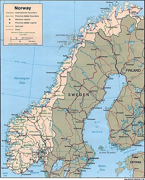 Large detailed political and administrative map of Norway with cities | Vidiani.com | Maps of ...