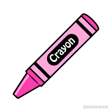 Pink Crayon Clip Art Free PNG Image｜Illustoon