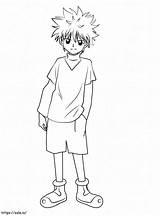 Killua Hunter X 2 coloring Page sketch template