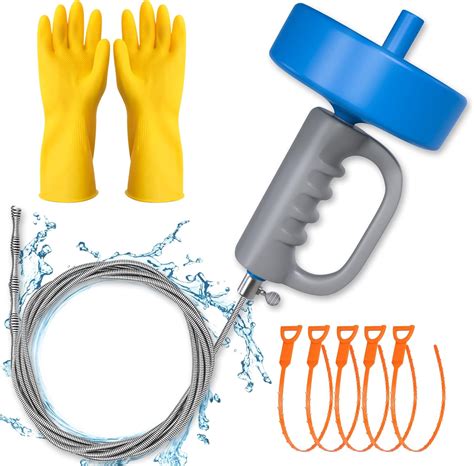 Buy Sink Plumbing Drain Snake with 25 Ft Steel Wire, Toilet Snake Drain Clog Remover for Kitchen ...