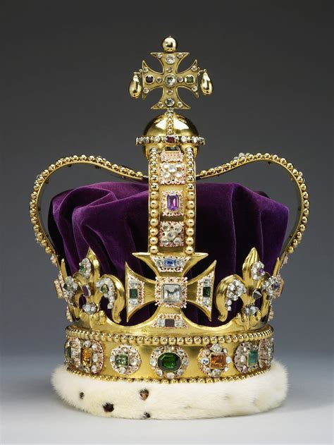 St Edward's Crown, the centrepiece of the Crown Jewels, is removed from ...