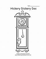 Hickory Coloring Dickory Dock Pages Doc Sketch Page sketch template