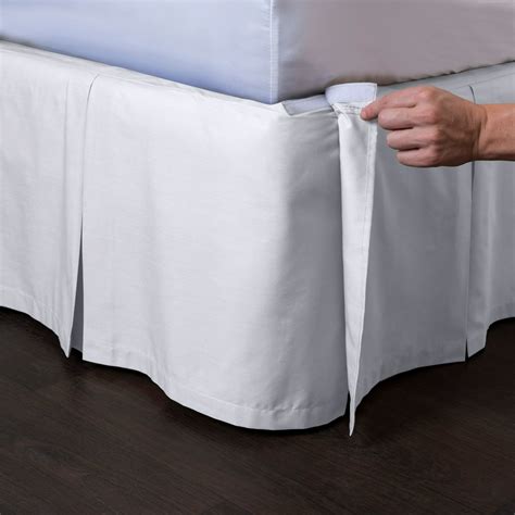 Ashton Detachable Bedskirt (Twin Size, White, 21" Drop) - Easy on/Easy ...