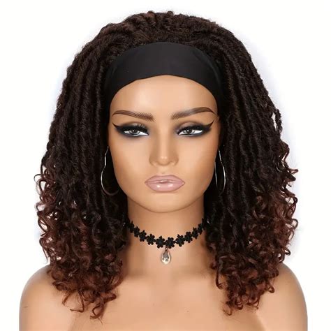 Short Dreadlock Wigs Women Faux Locs Headband Wigs Braided - Temu ...