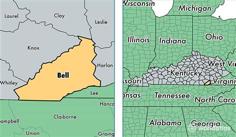 Bell County, Kentucky / Map of Bell County, KY / Where is Bell County?