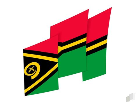 Vanuatu flag in an abstract ripped design. Modern design of the Vanuatu flag. 26120206 Vector ...