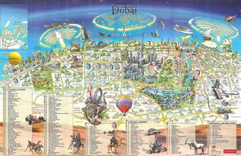 Large scale tourist map of Dubai. Dubai large scale tourist map | Vidiani.com | Maps of all ...