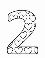 Dibujos De Numero 2 Dos Para Colorear E Imprimir– ColoringOnlyCom sketch template