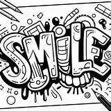 Cool Graffiti Coloring Pages sketch template