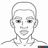 Human Face Coloring Page sketch template