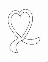 Awareness Ribbon Coloring Page sketch template