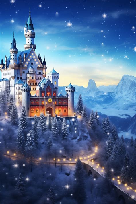 Castle At Christmas Free Stock Photo - Public Domain Pictures