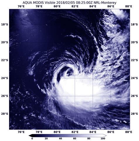 NASA finds wind shear tearing Tropical Cyclone Cebile apart