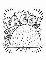 Cute Taco Coloring Pages sketch template