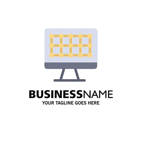 Computer Technology Hardware Business Logo Template Flat Color 14423533 ...