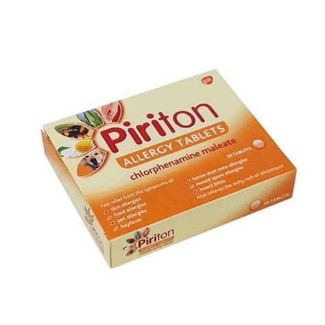 PIRITON PIRITON 4MG ALLERGY TABLETS 30 PACK | Johnstons Pharmacy ...