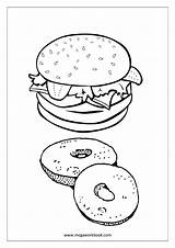 Cheeseburger Coloring Pages sketch template