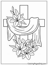 Religious Easter Cross Coloring Pages sketch template