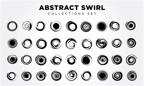 abstract circle swirl set 559076 Vector Art at Vecteezy