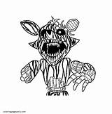 Withered Chica Coloring Pages sketch template