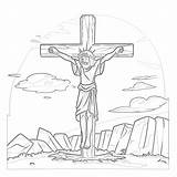 Jesus Coloring Died Pages Easter Preschool Cross Colouring Kids Sheets  sketch template