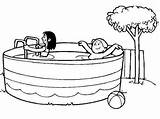 Small Swimming Pool Coloring Page  Free Printable Pages For Kids sketch template