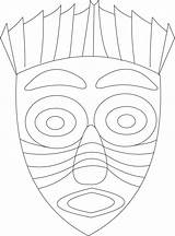 African Tribal Masks Coloring Pages sketch template