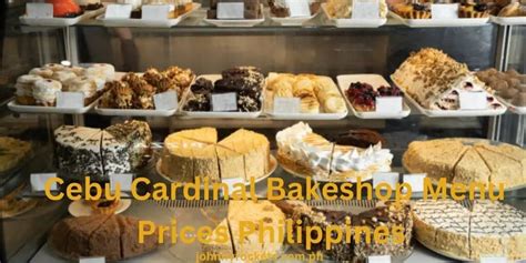 Cebu Cardinal Bakeshop Menu Prices philippines ( December 2024 )