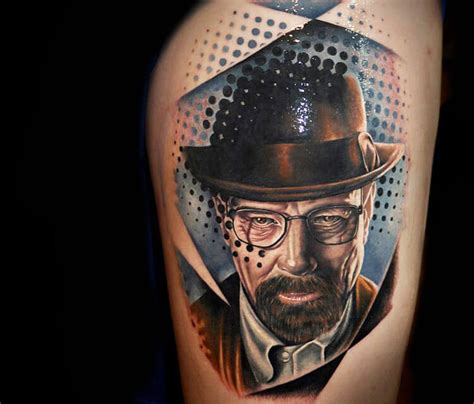 Heisenberg portrait tattoo by Benjamin Laukis | No. 249