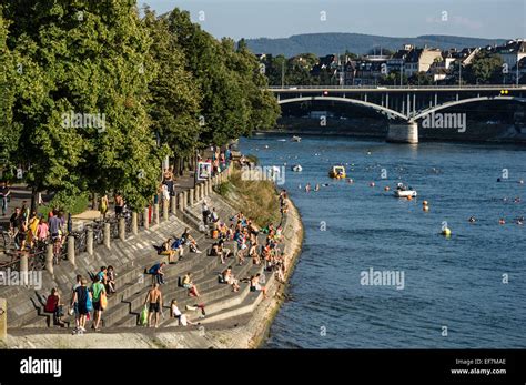 Rhine River in Summer, Basel, Switzerland Stock Photo - Alamy