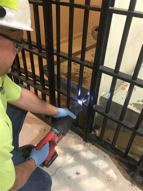 Cell door removed for display in new Stamford police headquarters