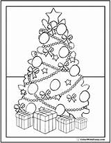 Pretty Christmas Tree Coloring Pages sketch template