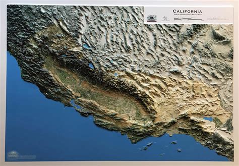 California State Three Dimensional 3D Raised Relief Map – RaisedRelief.com