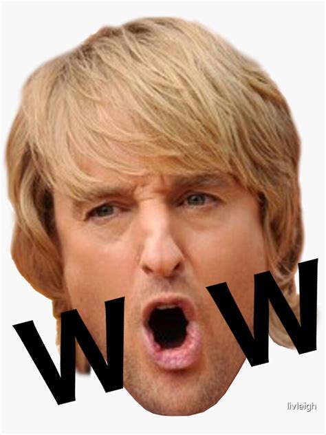 "Owen Wilson WOW" Sticker for Sale by livleigh | Redbubble