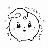 Cute Cartoon Cloud And Stars Coloring Pages Outline Sketch Drawing  sketch template