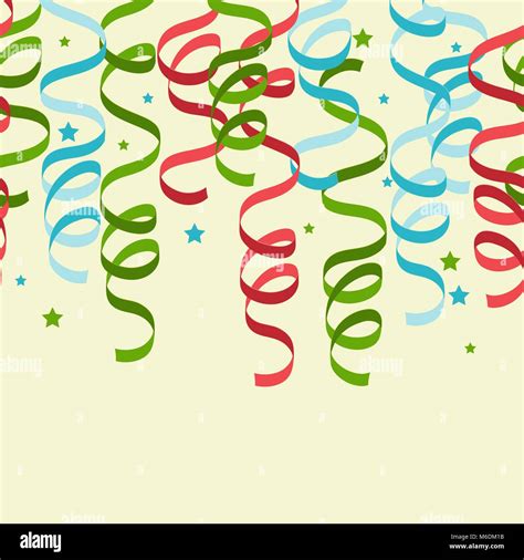 Seamless background with party streamers vector illustration Stock ...