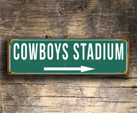 COWBOYS STADIUM Sign Vintage style Cowboys Stadium Sign | Etsy
