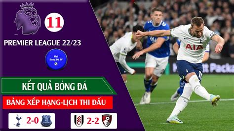 Kết quả Bóng đá Ngoại hạng anh vòng 11, Bảng xếp hạng Premier League 22/23 - YouTube