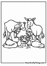 Baby Jesus In The Stable Coloring Pages sketch template