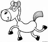 Cartoon Horse Kid Coloring Page Printable sketch template