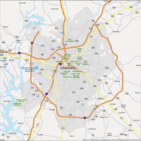 Charlotte Map, North Carolina - GIS Geography