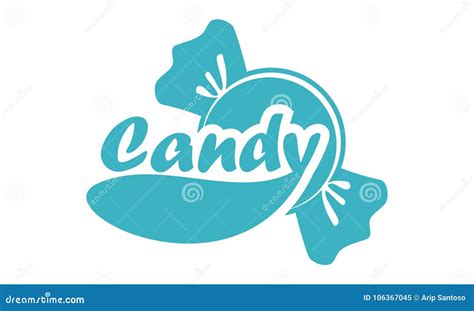 Candy Logo Design Template stock vector. Illustration of lettering - 106367045