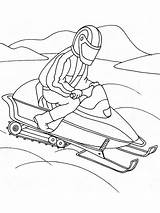 Snowmobile coloring Pages sketch template